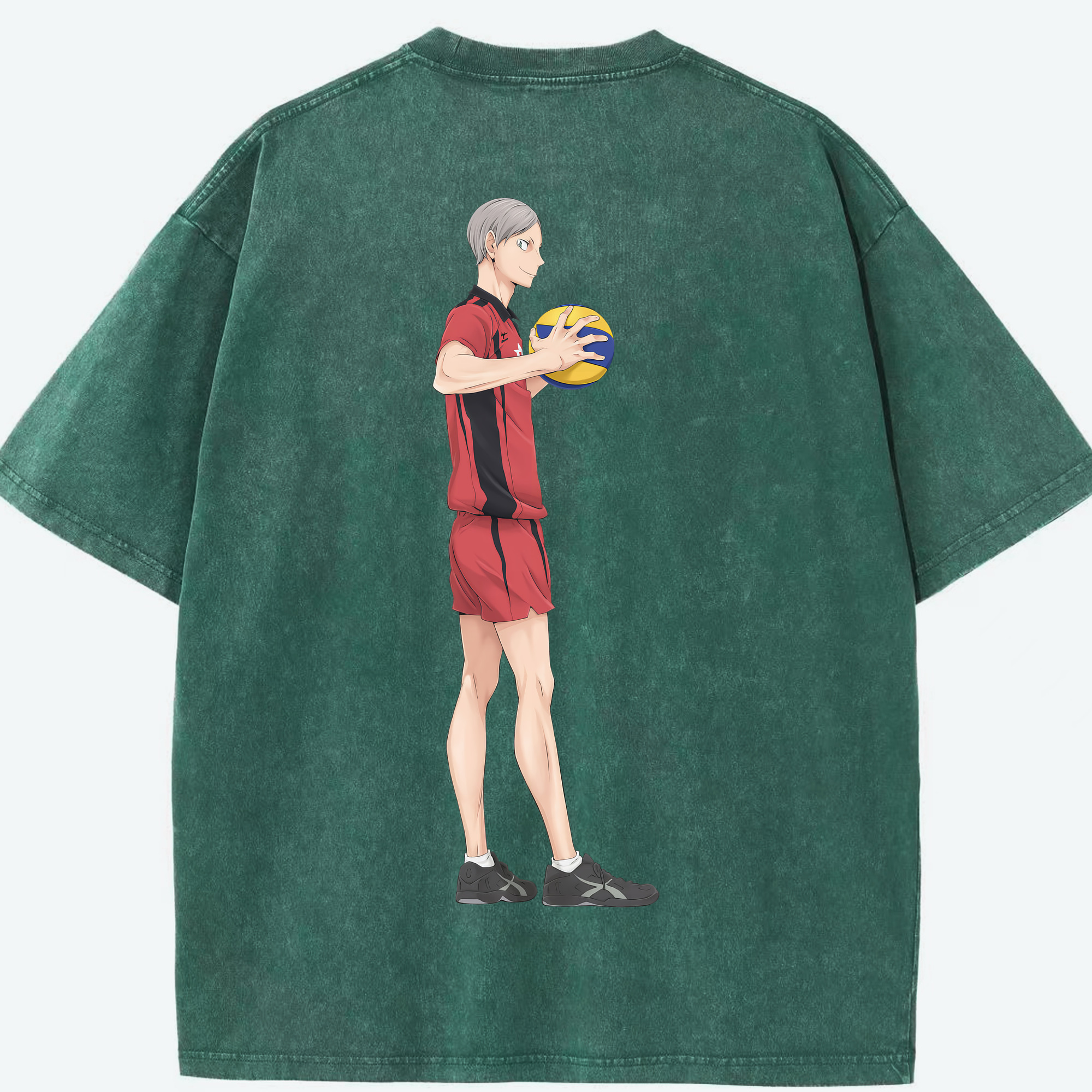 （画像用） ハイキュー!! Haikyu!! 綿100% ヴィンテージ風 半袖Tシャツ（背面プリント）